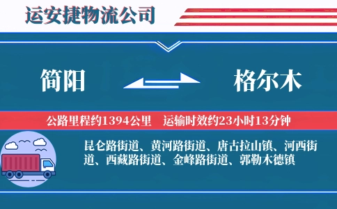 简阳到格尔木物流公司
