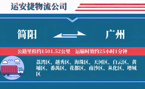 简阳到广州物流公司