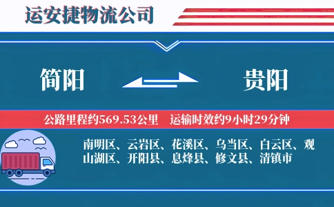 简阳到贵阳物流公司