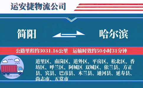 简阳到哈尔滨物流公司