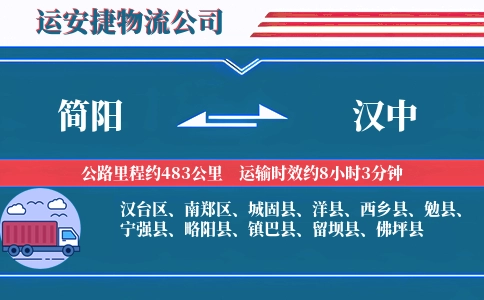 简阳到汉中物流公司