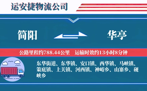 简阳到华亭物流公司