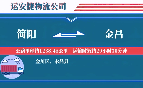 简阳到金昌物流公司