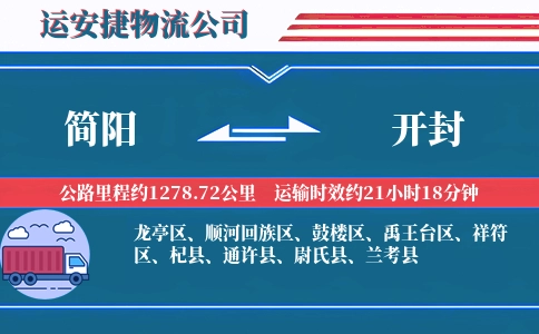 简阳到开封物流公司