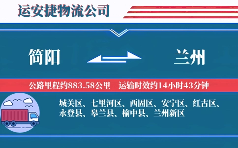 简阳到兰州物流公司