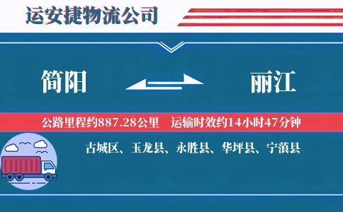 简阳到丽江物流公司