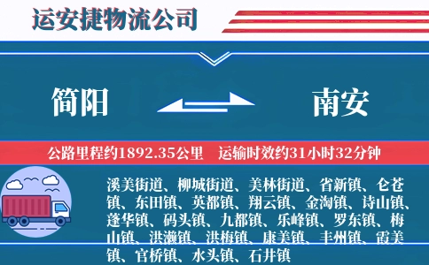 简阳到南安物流公司