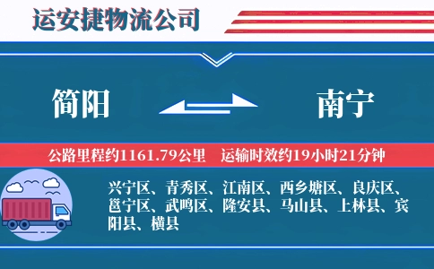 简阳到南宁物流公司