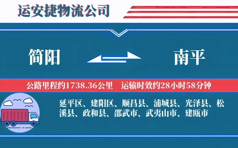 简阳到南平物流公司