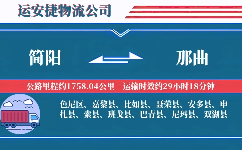 简阳到那曲物流公司