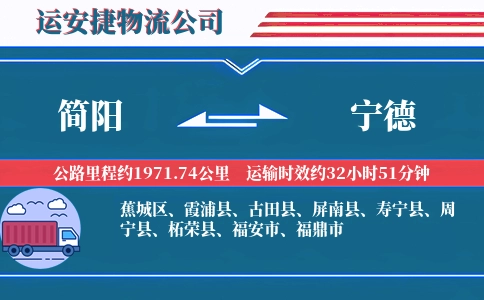 简阳到宁德物流公司