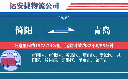 简阳到青岛物流公司