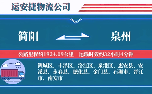 简阳到泉州物流公司