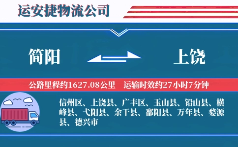 简阳到上饶物流公司