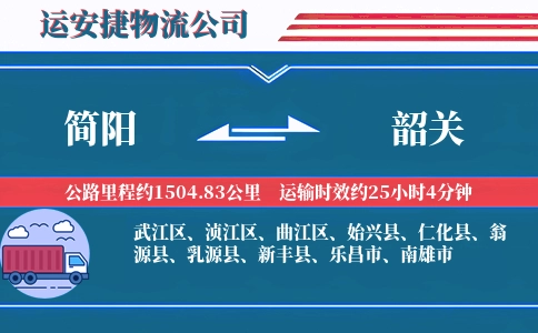 简阳到韶关物流公司