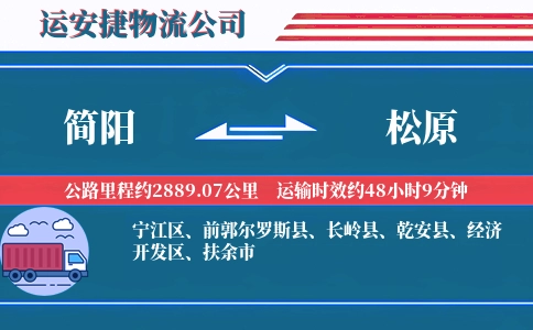 简阳到松原物流公司