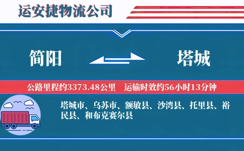 简阳到塔城物流公司
