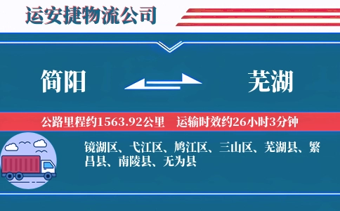 简阳到芜湖物流公司