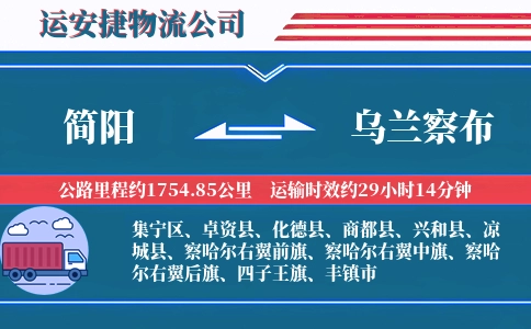 简阳到乌兰察布物流公司