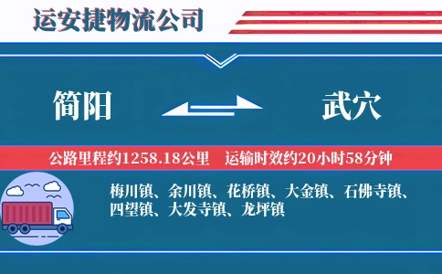 简阳到武穴物流公司