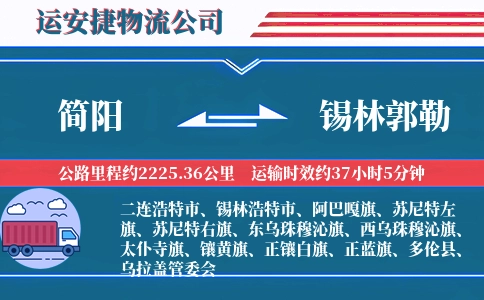 简阳到锡林郭勒物流公司
