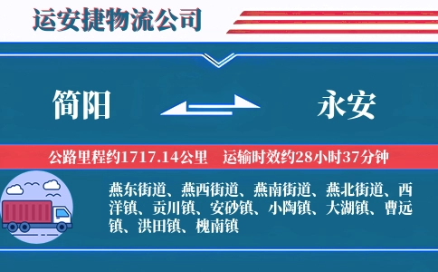 简阳到永安物流公司