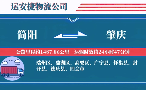 简阳到肇庆物流公司