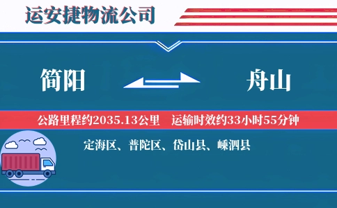 简阳到舟山物流公司