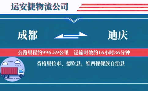 成都到迪庆专线