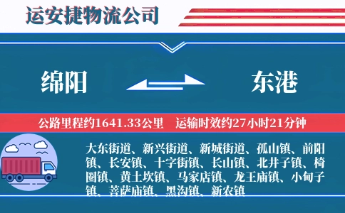 绵阳到东港物流公司