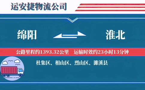 绵阳到淮北物流公司