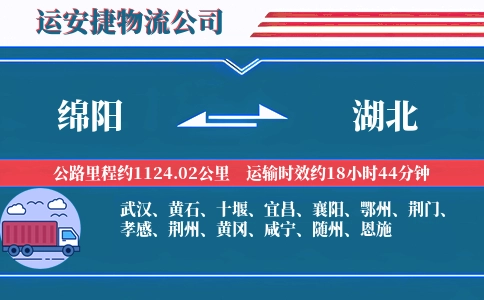 绵阳到湖北物流公司