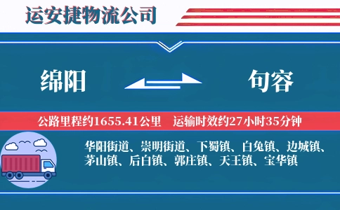 绵阳到句容物流公司