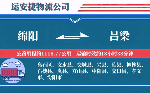 绵阳到吕梁物流公司