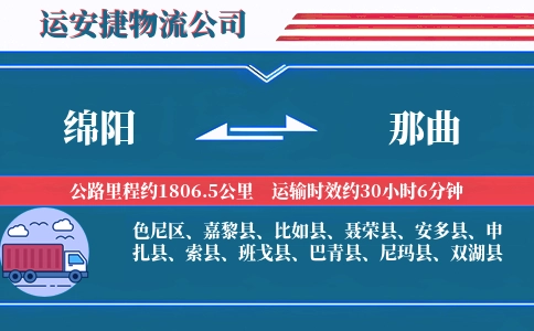绵阳到那曲物流公司