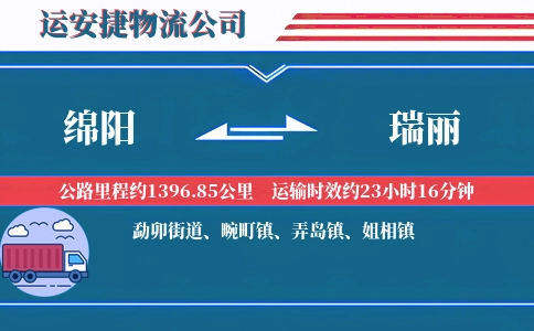 绵阳到瑞丽物流公司