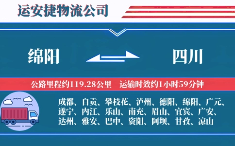 绵阳到四川物流公司