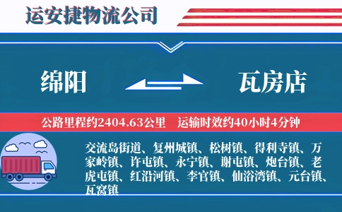 绵阳到瓦房店物流公司