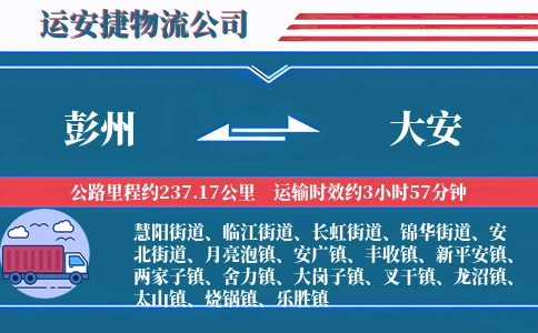 彭州到大安物流公司