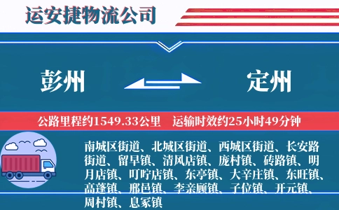 彭州到定州物流公司