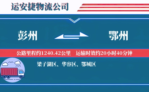 彭州到鄂州物流公司