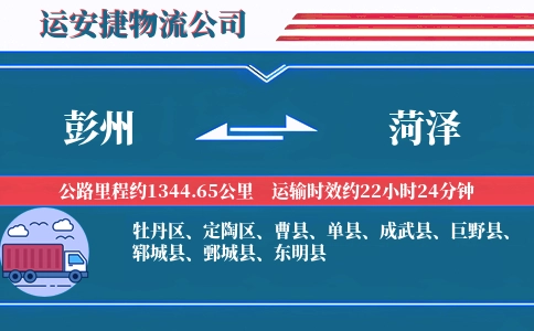 彭州到菏泽物流公司