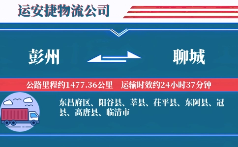 彭州到聊城物流公司