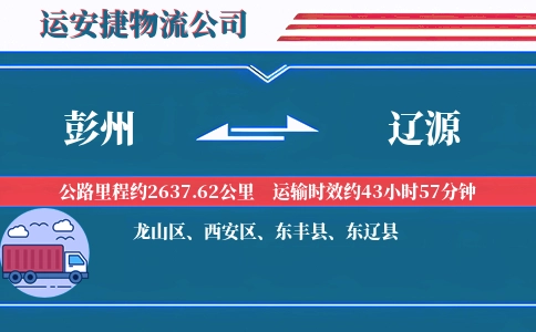 彭州到辽源物流公司