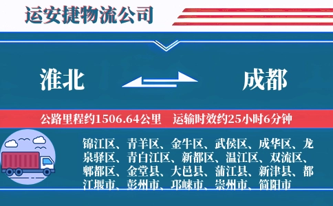 淮北到成都物流公司