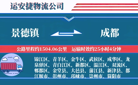 景德镇到成都物流公司
