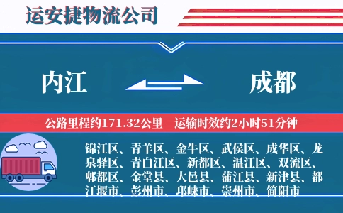 内江到成都物流公司