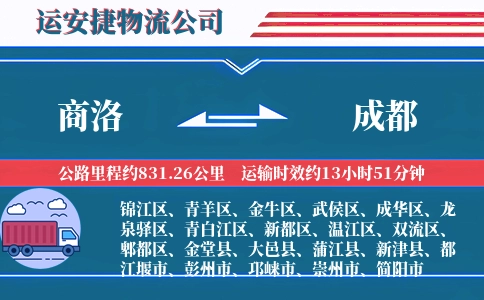 商洛到成都物流公司